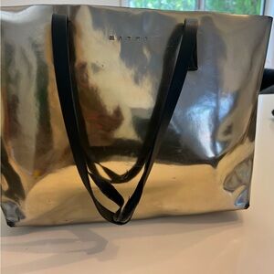 Marni Metallic Gold Tote Bag
